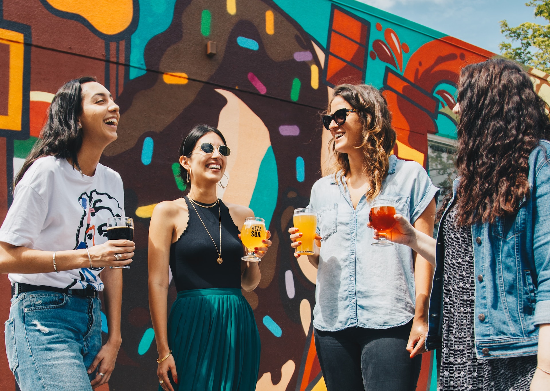 four women chatting